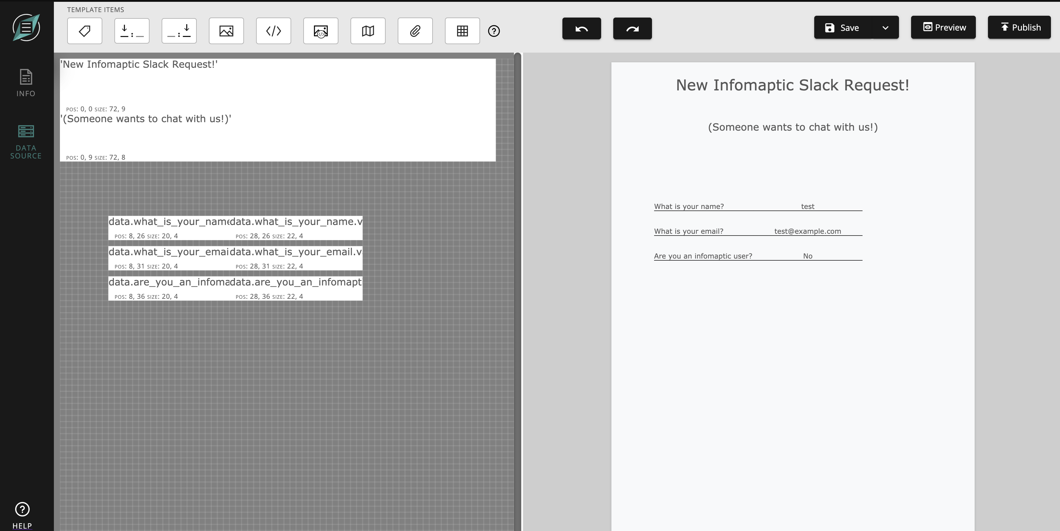 infomaptic editor